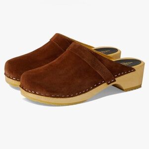 NEW Swedish Hasbeens Swedish Husband Cognac Suede EU 37 US Size 7